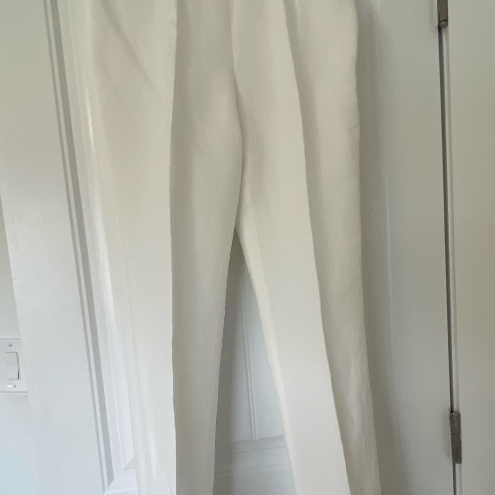 Kasper white linen pants